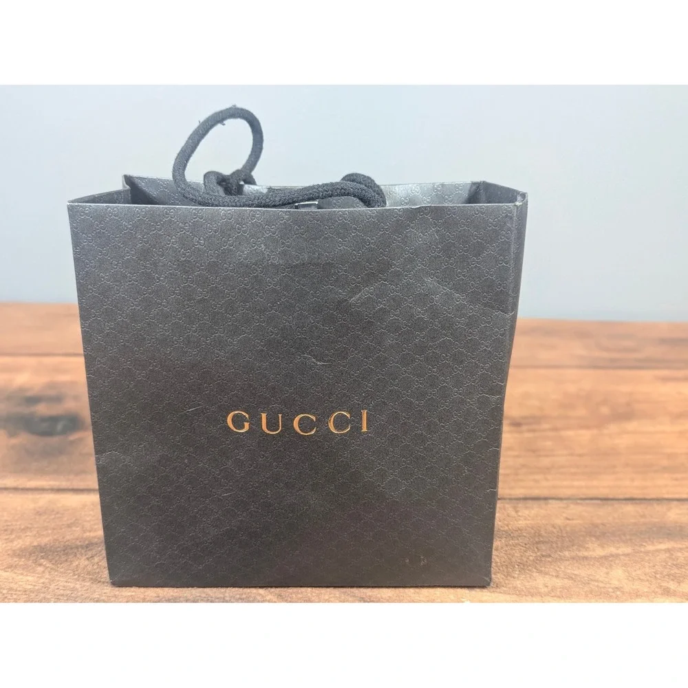 Gucci Gift‎ Bag Shopping Bag Black Coated Paper Small Size